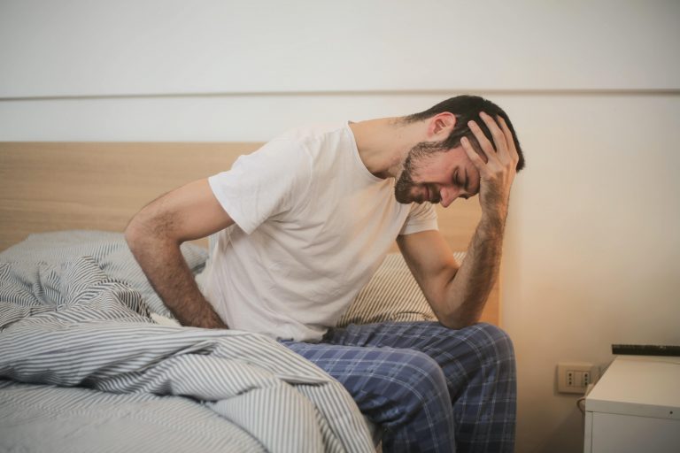 distressed man