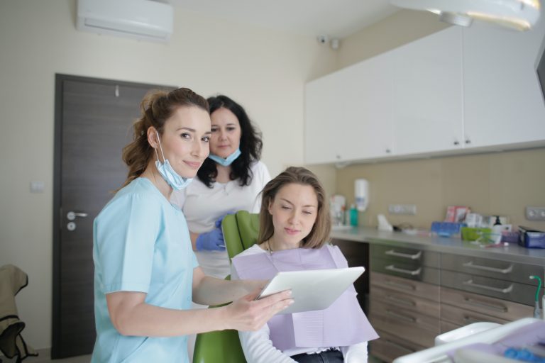 dentist with patient